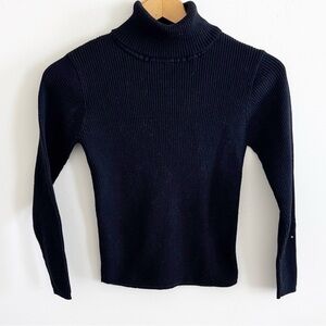 Vintage 90s Gap black ribbed turtleneck long sleeve sweater size small